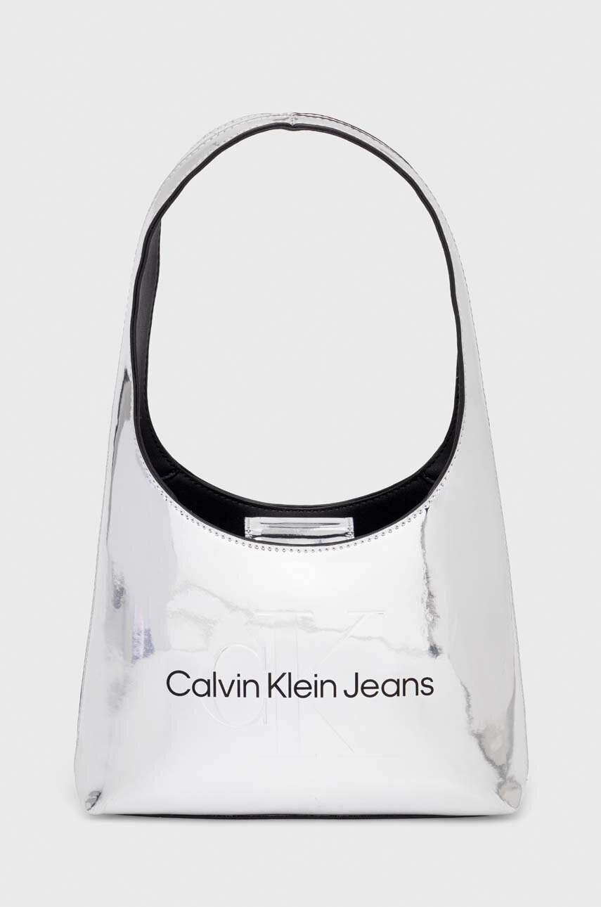 

Чанта Calvin Klein Jeans в сребристо K60K611860, Сребърен