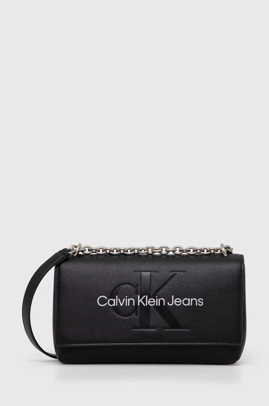 Levně Kabelka Calvin Klein Jeans černá barva, K60K611866