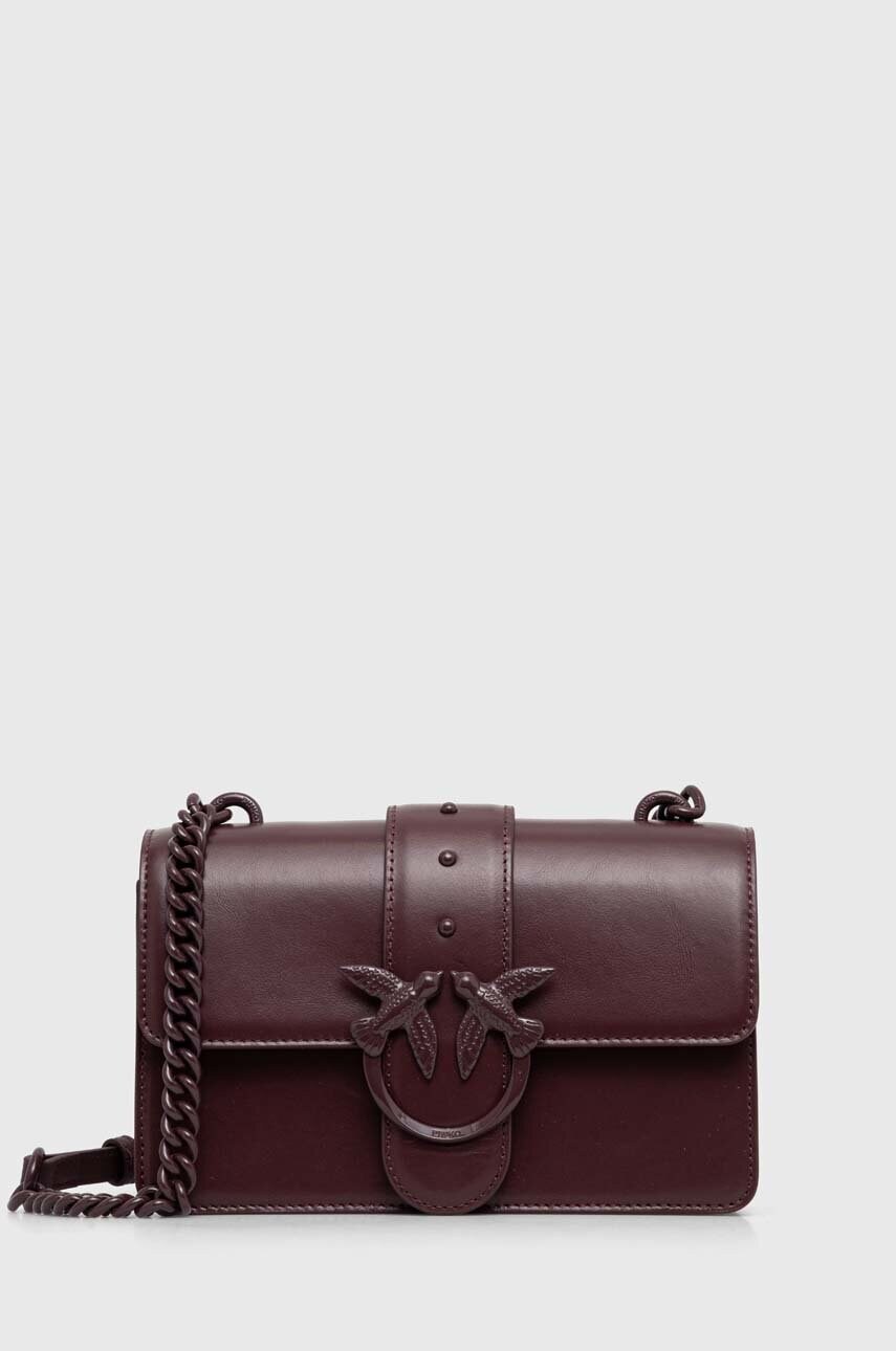 

Кожена чанта Pinko в бордо 100059.A124