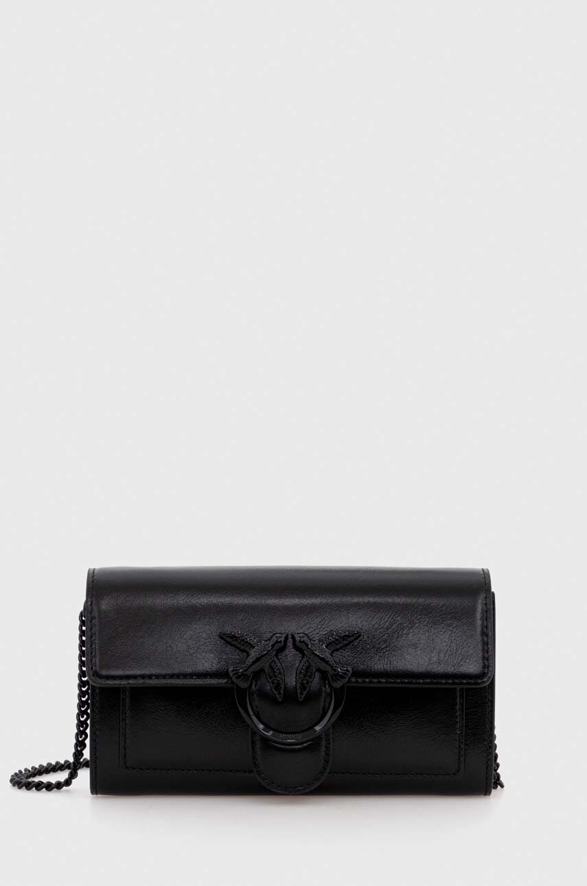 

Кожен портфейл Pinko дамски в черно 100062 A124 100062.A124, Черен