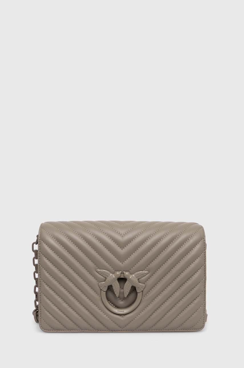 

Кожена чанта Pinko в сиво 100063 A0VM 100063.A0VM, Сив