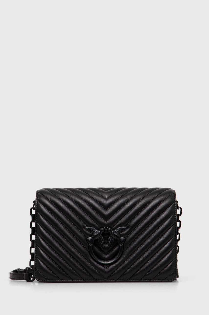 

Кожена чанта Pinko в черно 100063 A0VM 100063.A0VM, Черен