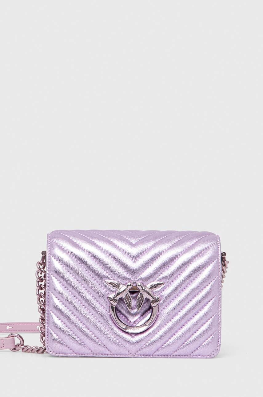 

Кожена чанта Pinko в лилаво 100067.A1JE, Виолетов