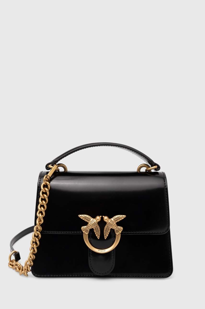 

Кожена чанта Pinko в черно 100071.A1EN, Черен