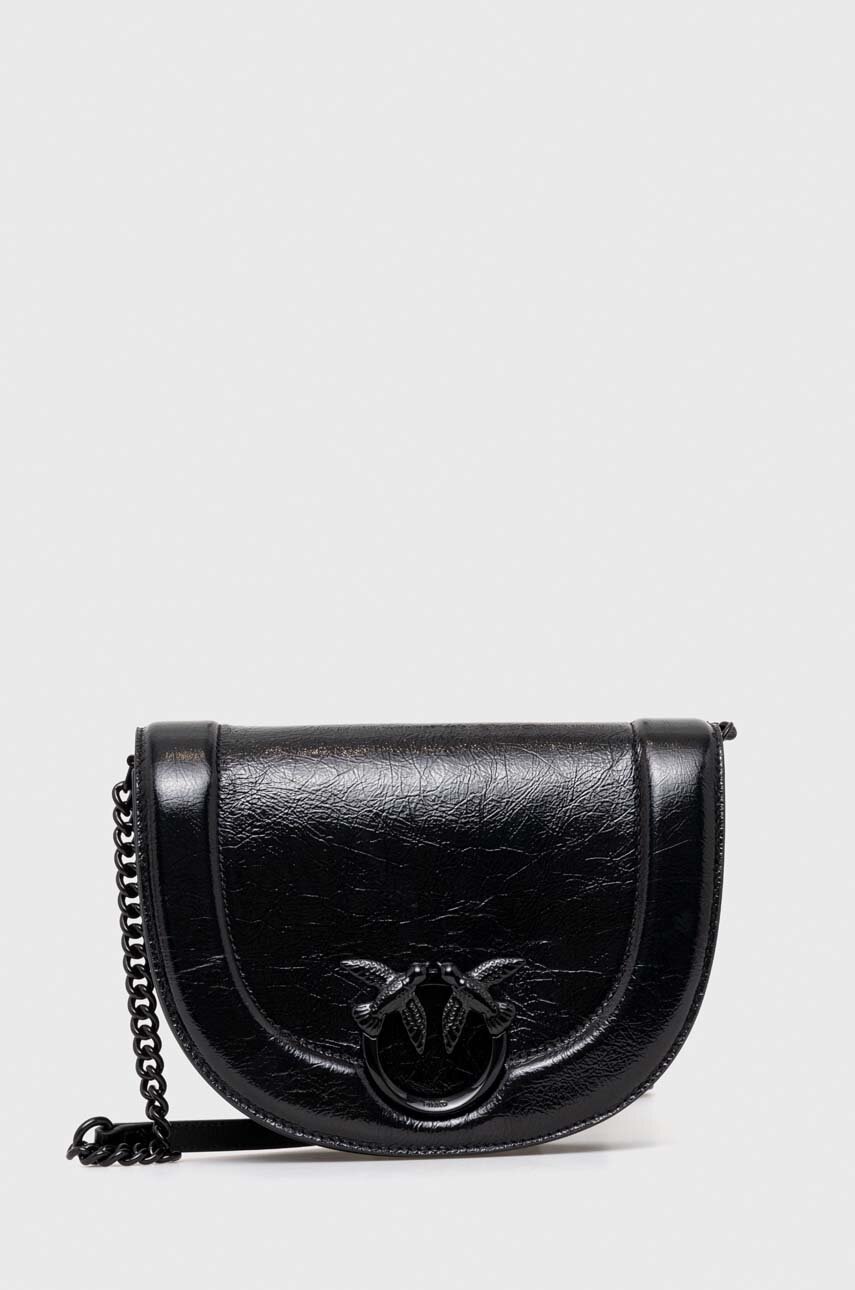 

Кожена чанта Pinko в черно 101510 A1JG 101510.A1JG, Черен
