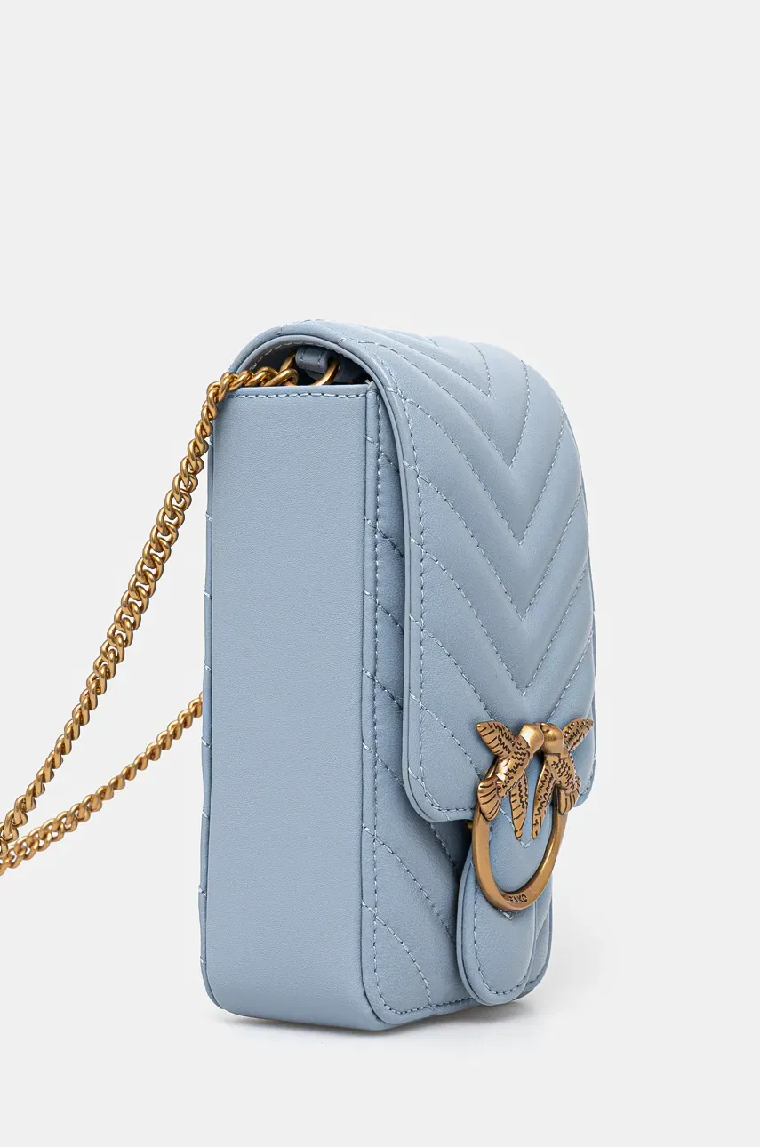 Кожаная сумочка Pinko цвет бежевый 102739 A0GK Кожаная сумочка Pinko цвет бежевый 102739 A0GK