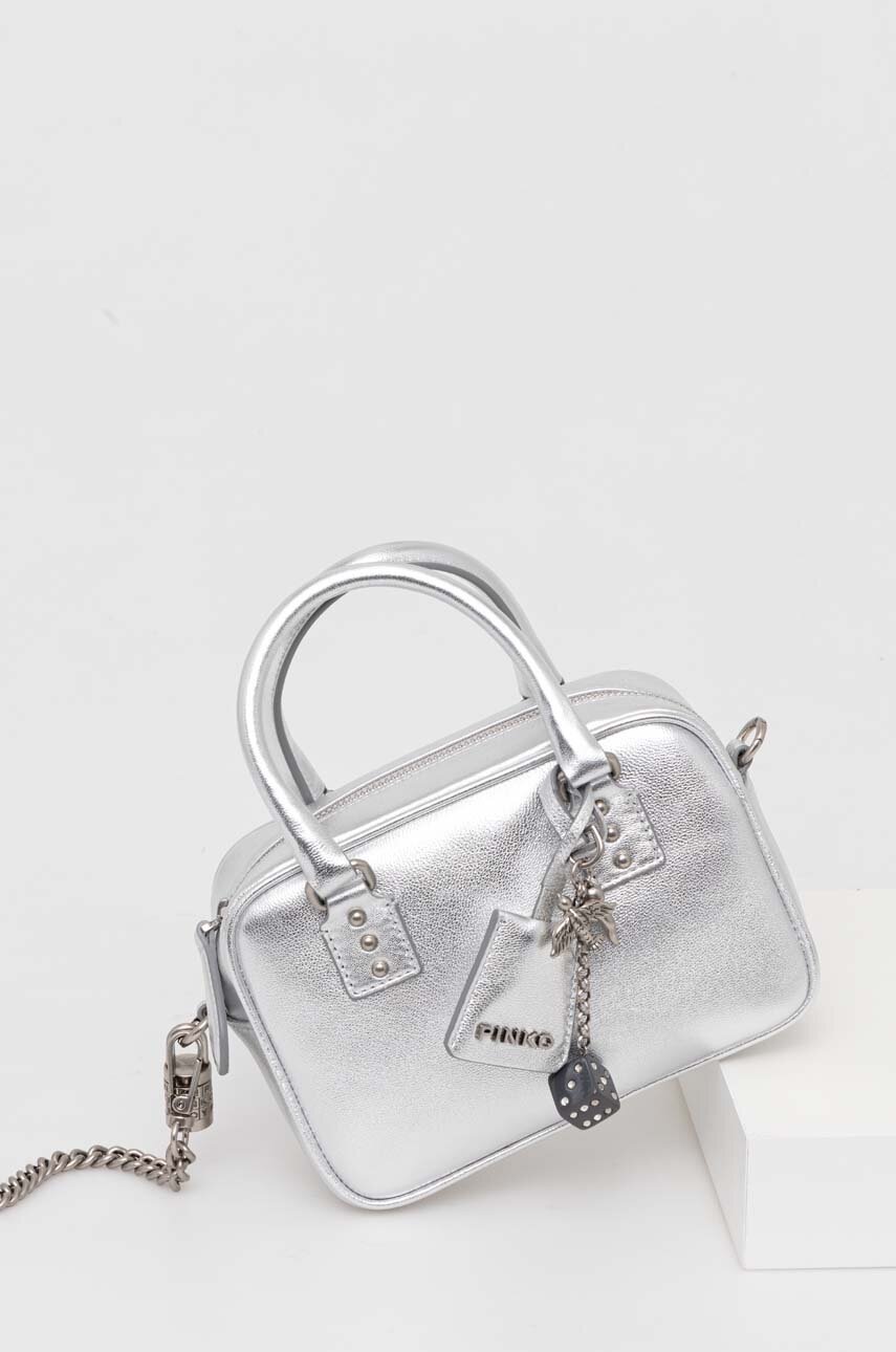 

Кожена чанта Pinko в сребристо 102791 A0F8 102791.A0F8, Сребърен