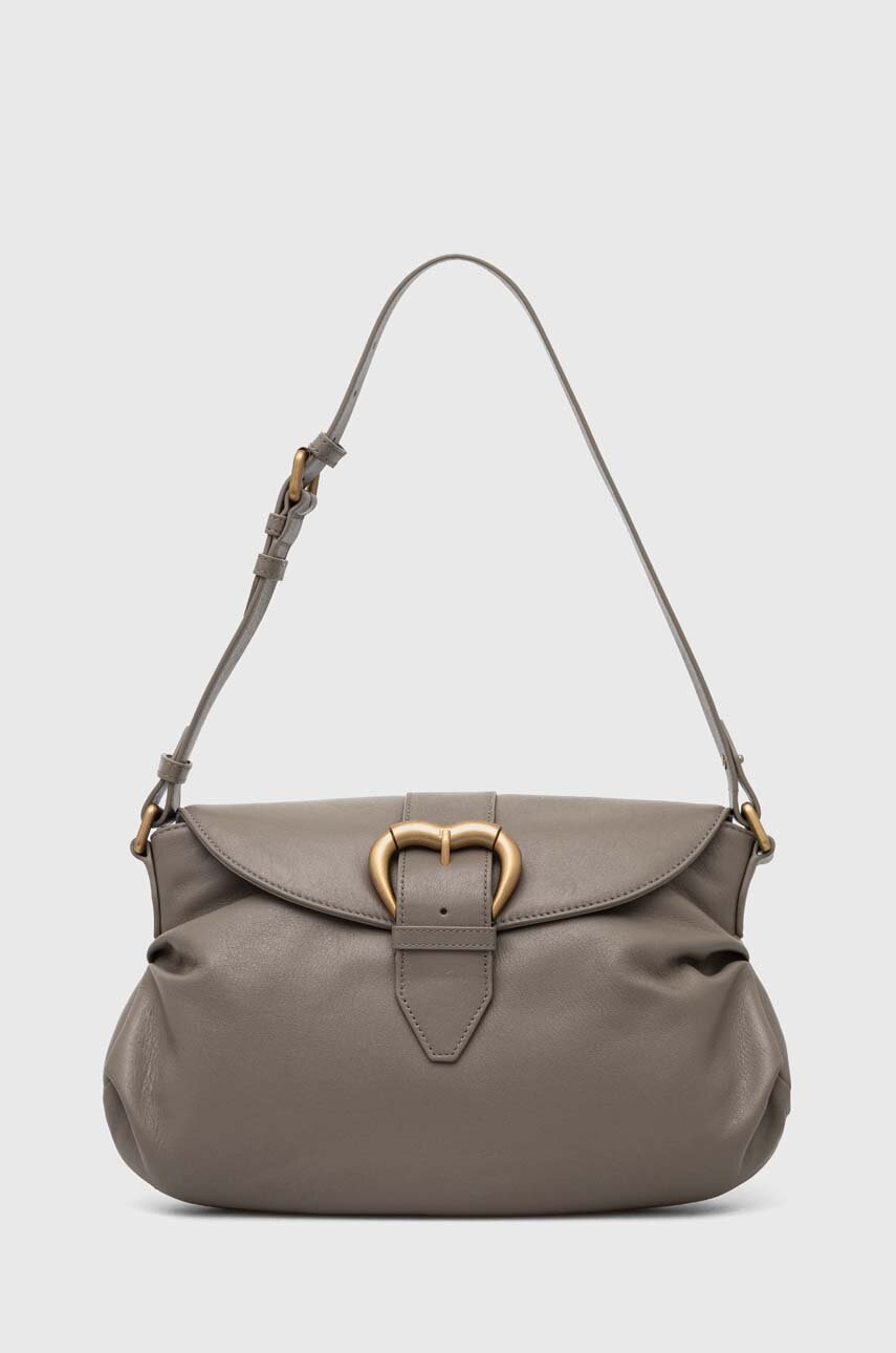 

Кожена чанта Pinko в сиво 102801 A1MI 102801.A1MI, Сив