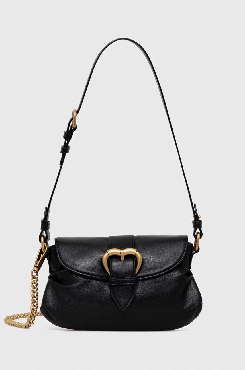 

Кожена чанта Pinko в черно 102802 A1MI 102802.A1MI, Черен