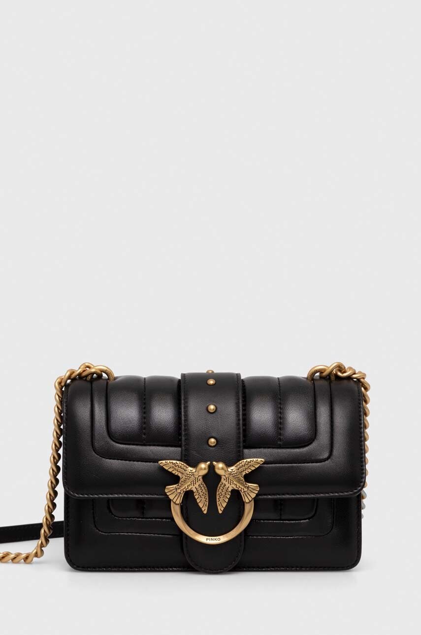 

Кожена чанта Pinko в черно 102824 A1F1, Черен