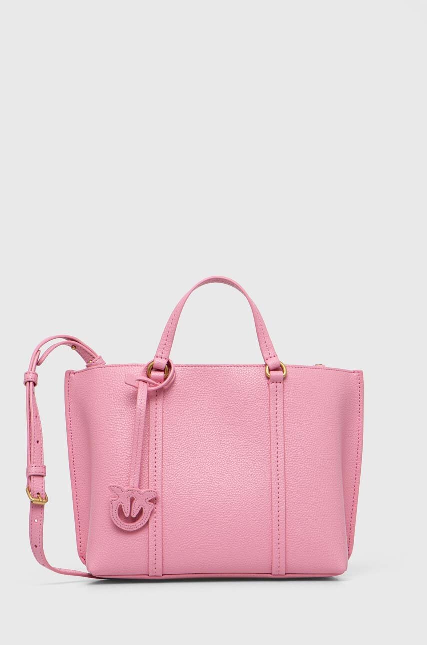 

Кожена чанта Pinko в розово 102833.A1LF, Розов