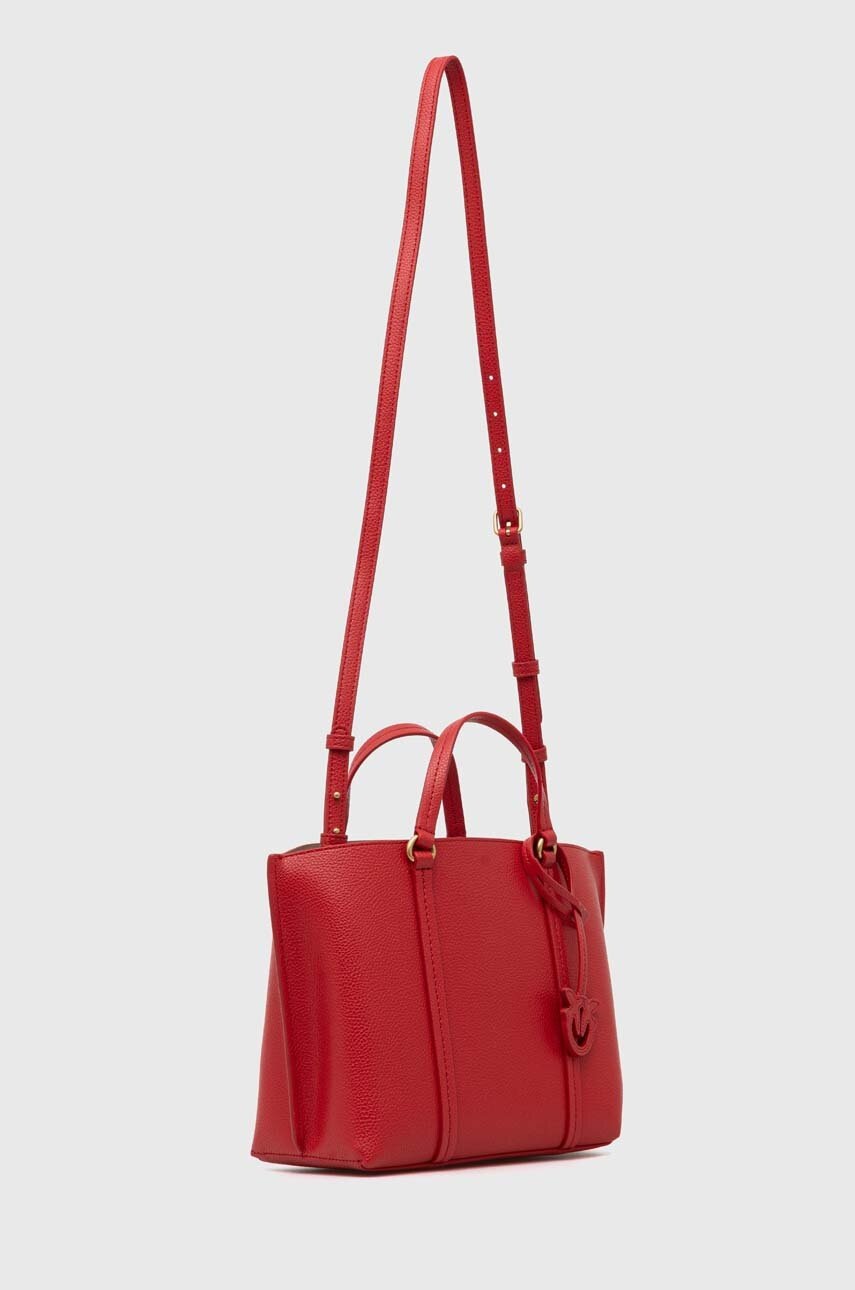 Δερμάτινη τσάντα Pinko χρώμα: κόκκινο φωτογραφία