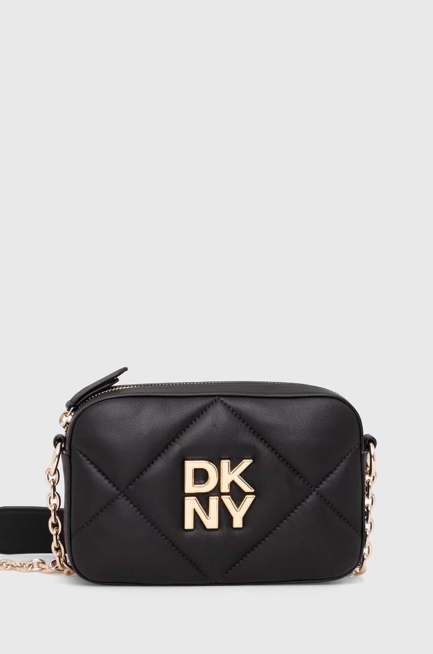 Dkny poseta de piele culoarea negru