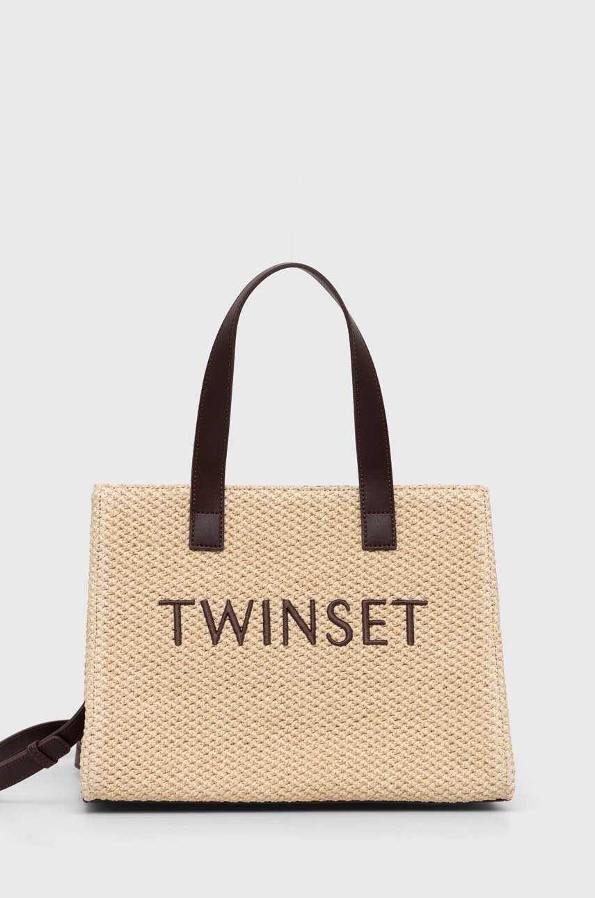 

Чанта Twinset в бежово, Бежов