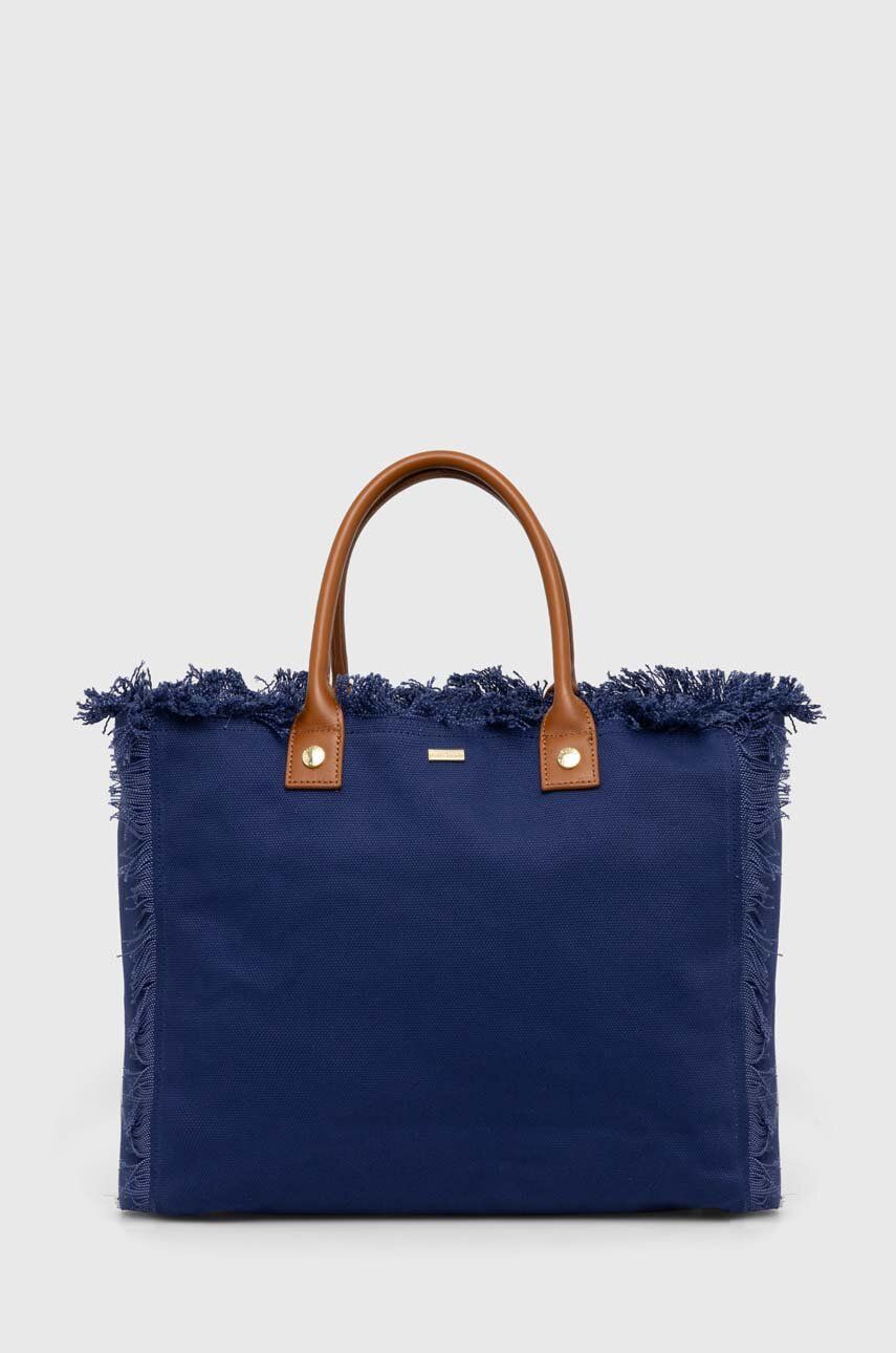 E-shop Plážová taška Melissa Odabash Cap Ferrat tmavomodrá barva