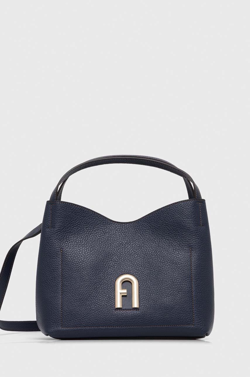 

Кожена чанта Furla в тъмносиньо, Тъмносин