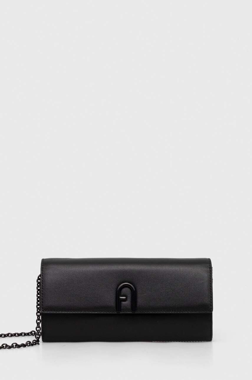 

Кожаная сумка Furla цвет чёрный