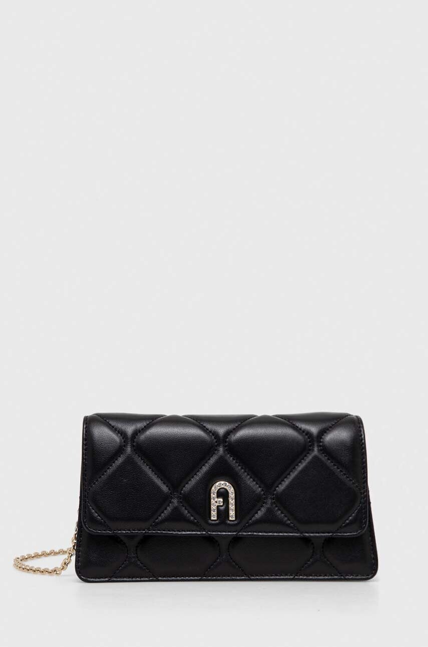 

Шкіряна сумочка Furla Diamante колір чорний