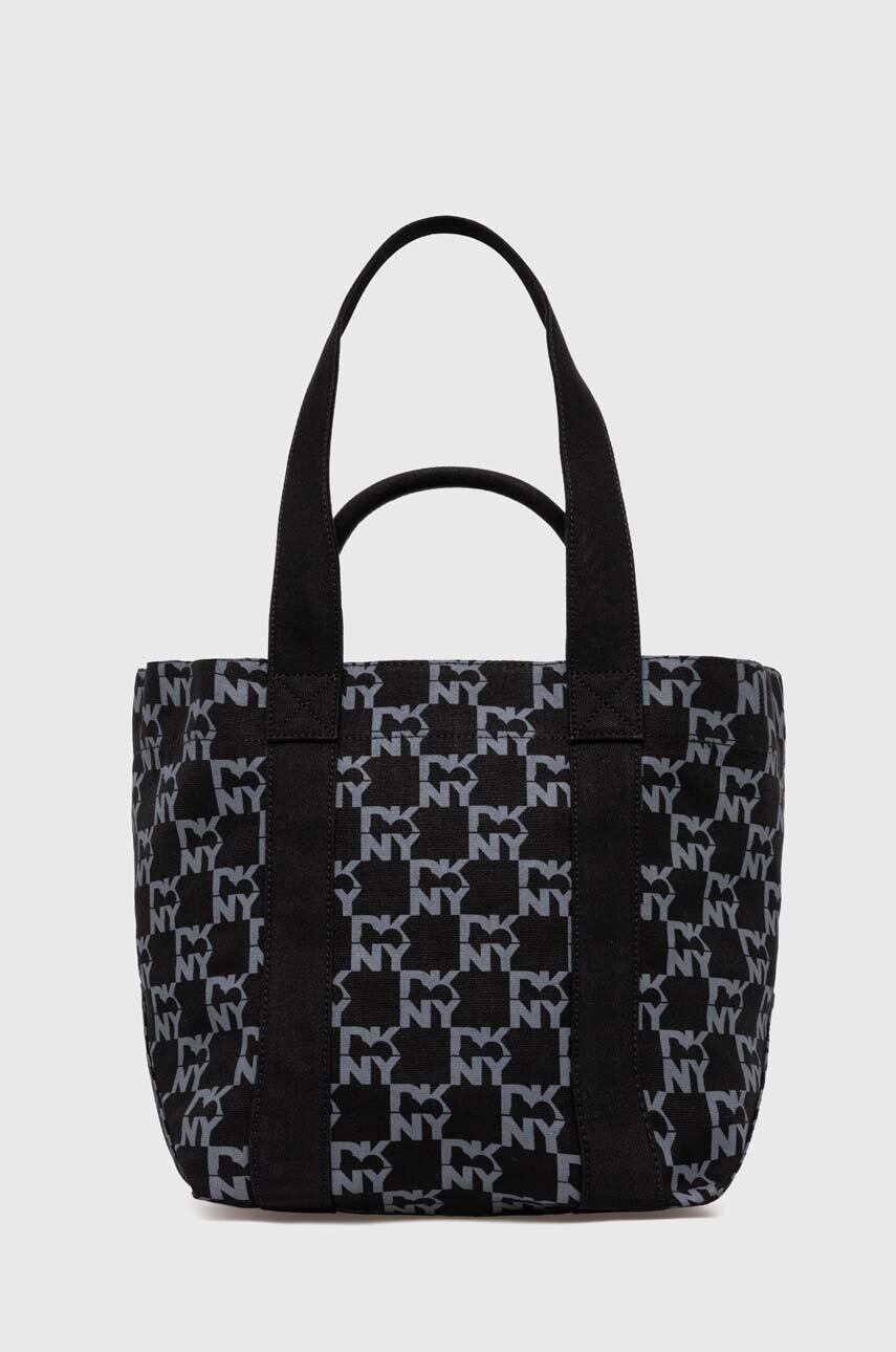 Dkny geanta de bumbac HEART OF NY culoarea negru, R41AGF02