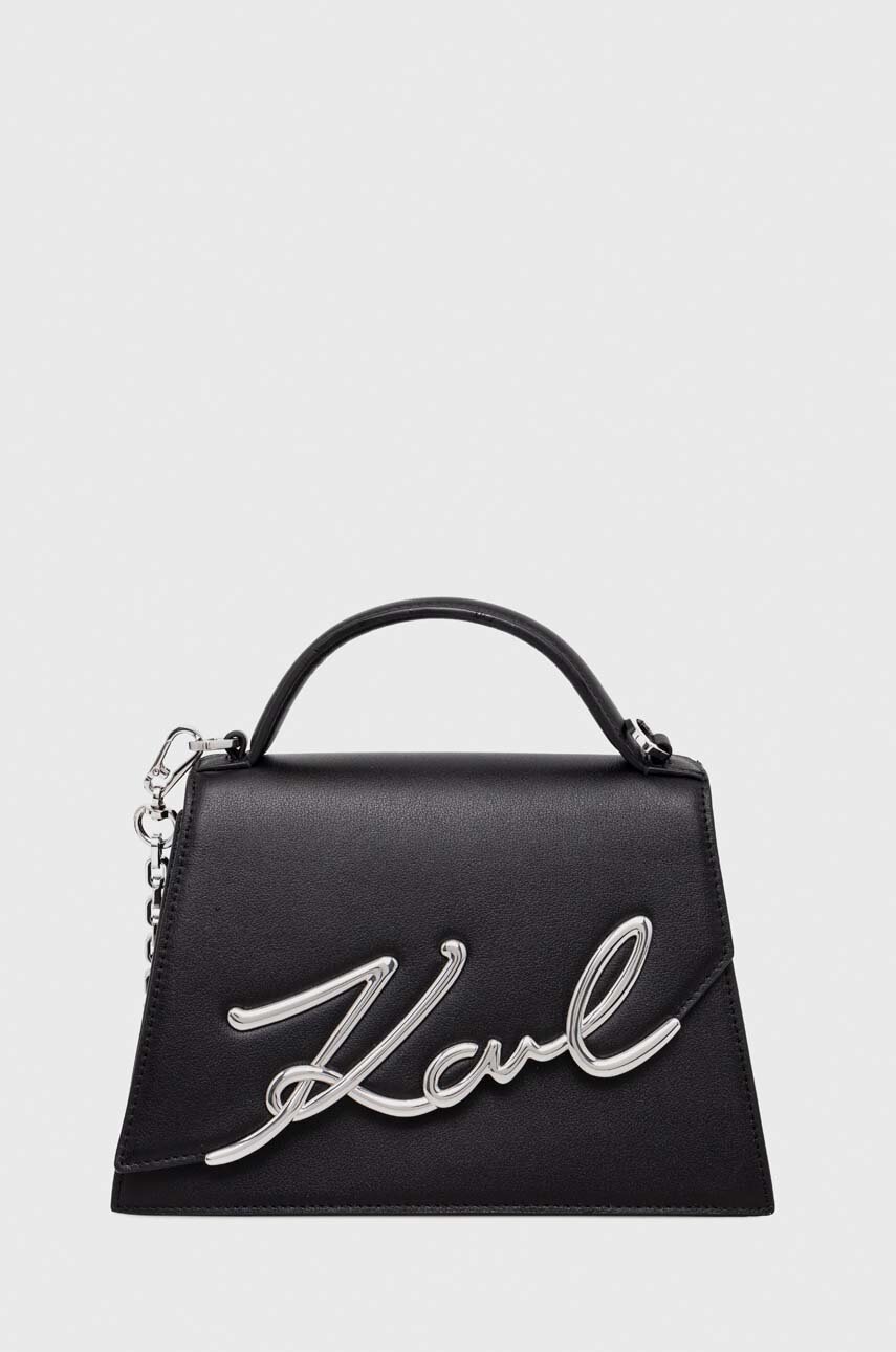 

Шкіряна сумочка Karl Lagerfeld колір чорний