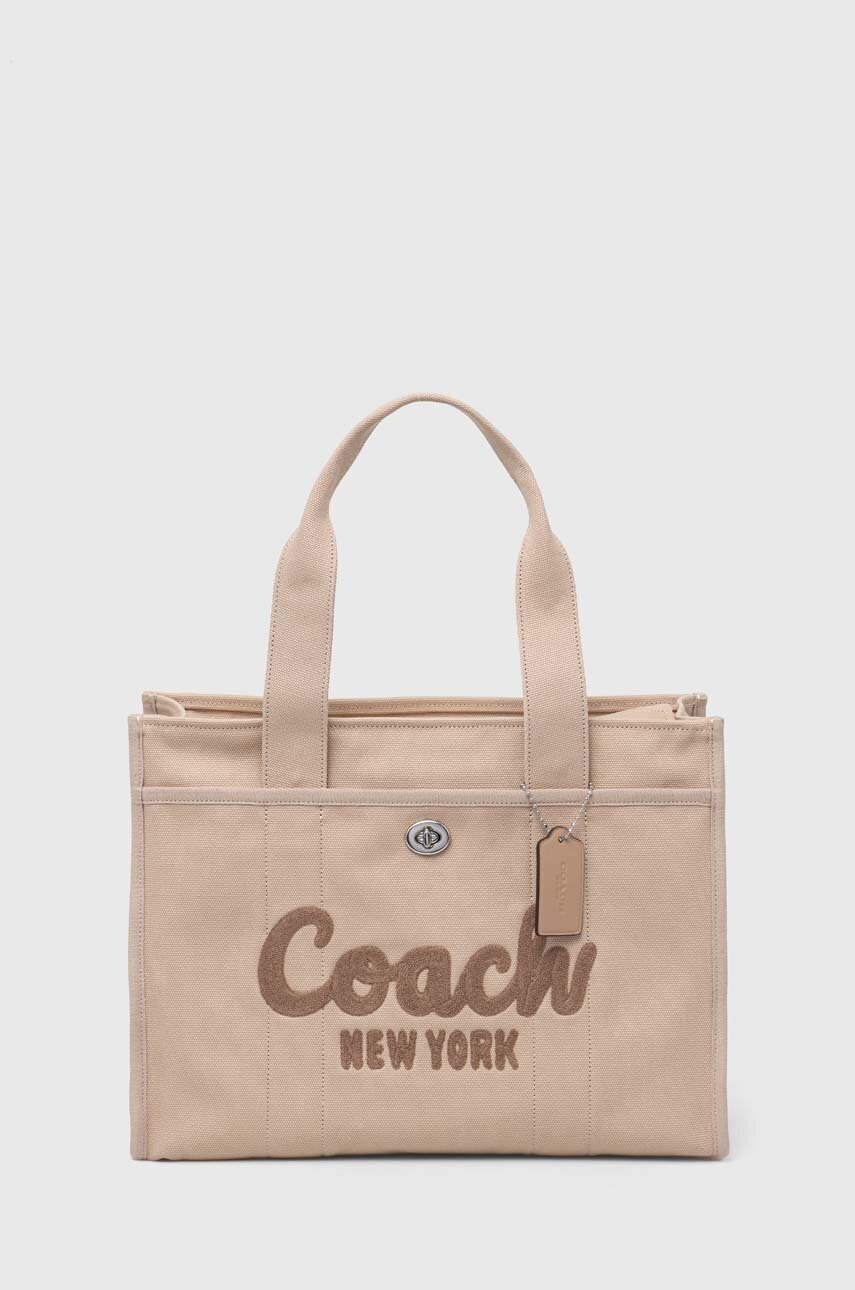 Coach poseta culoarea bej