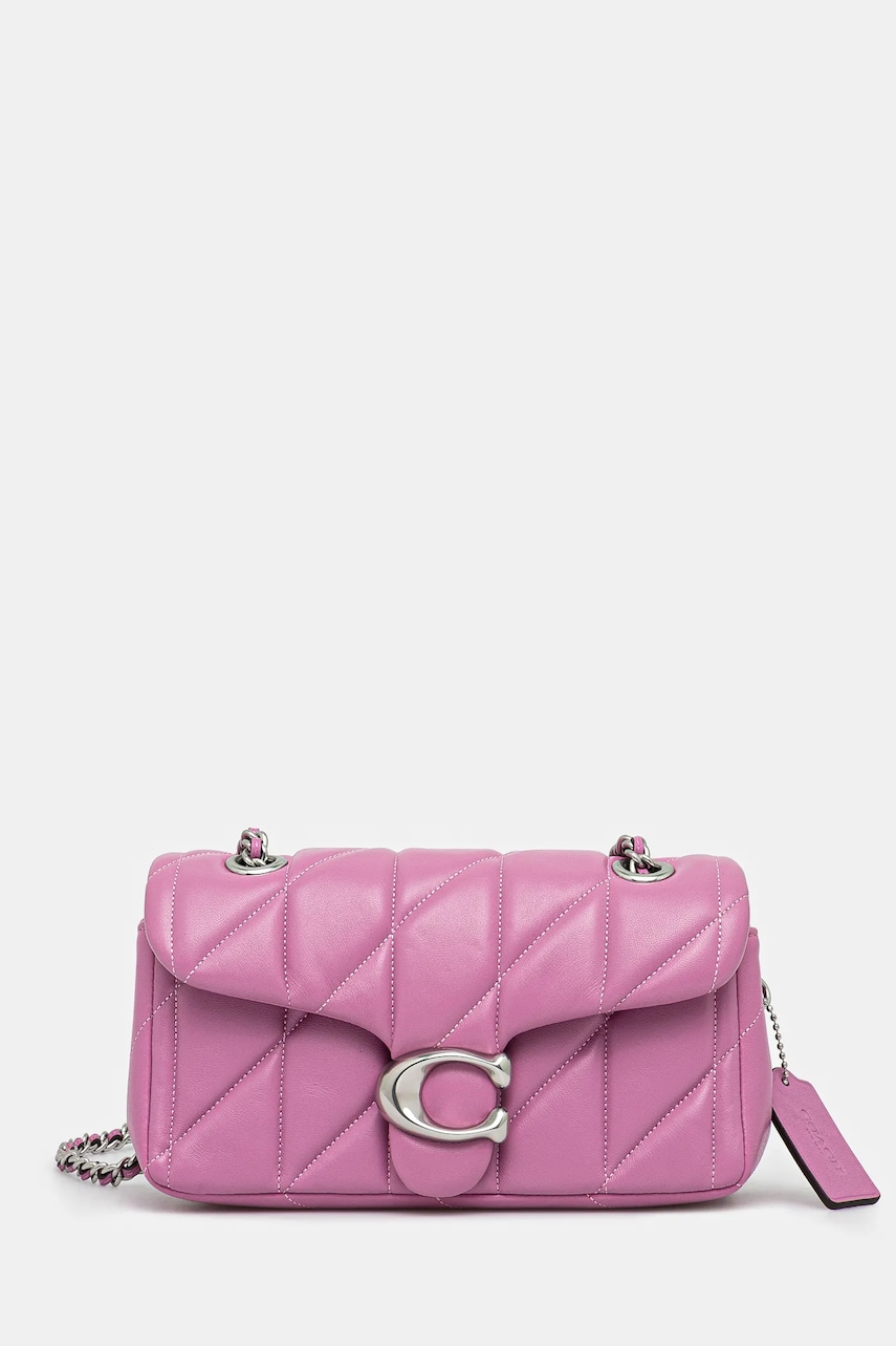 Coach poseta de piele Tabby culoarea bej, CP149 Coach poseta de piele Tabby culoarea bej, CP149