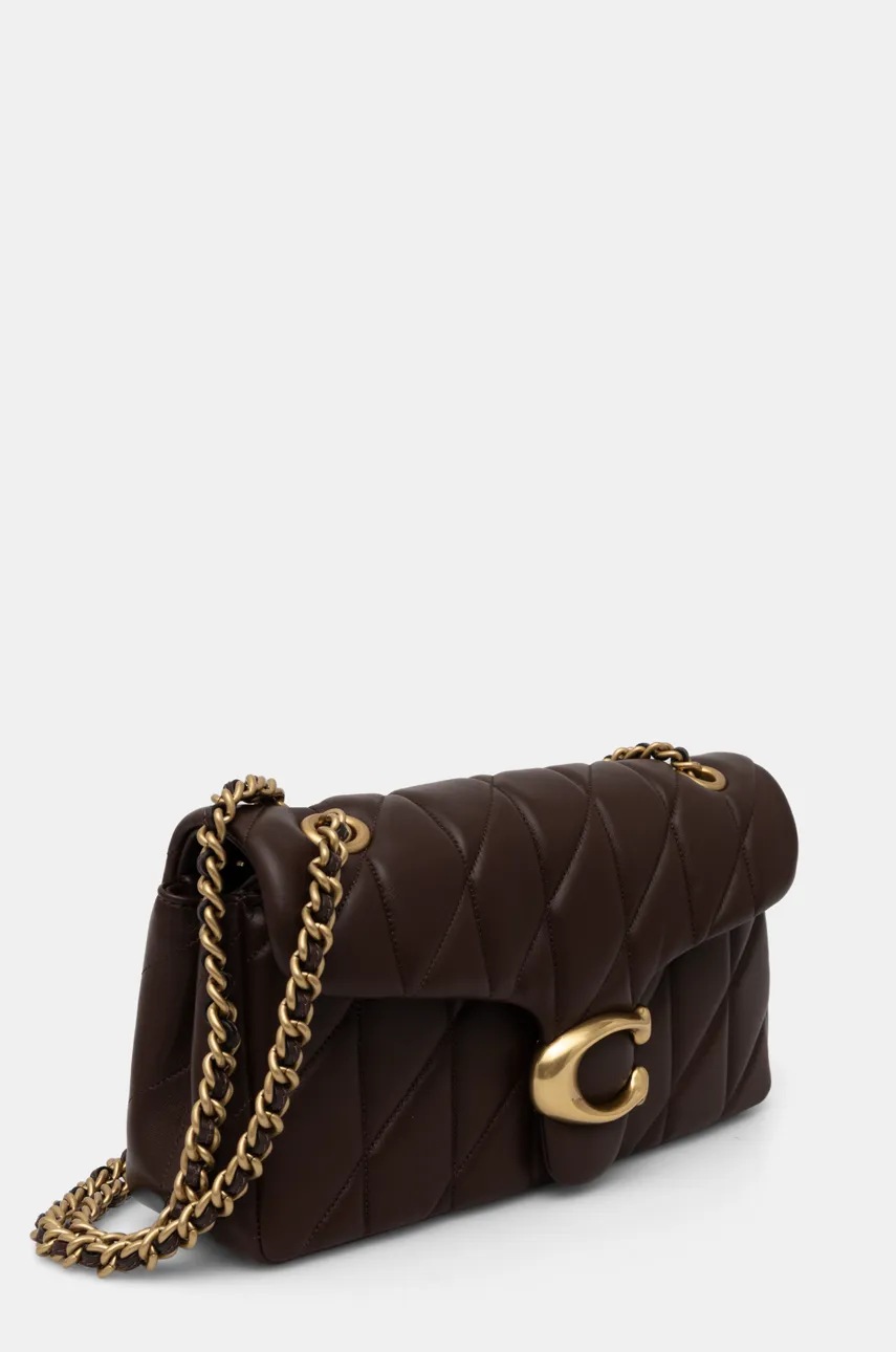 Кожаная сумочка Coach цвет коричневый