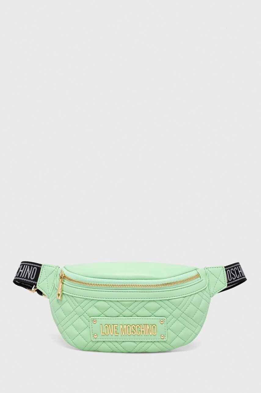 Love Moschino borseta culoarea turcoaz