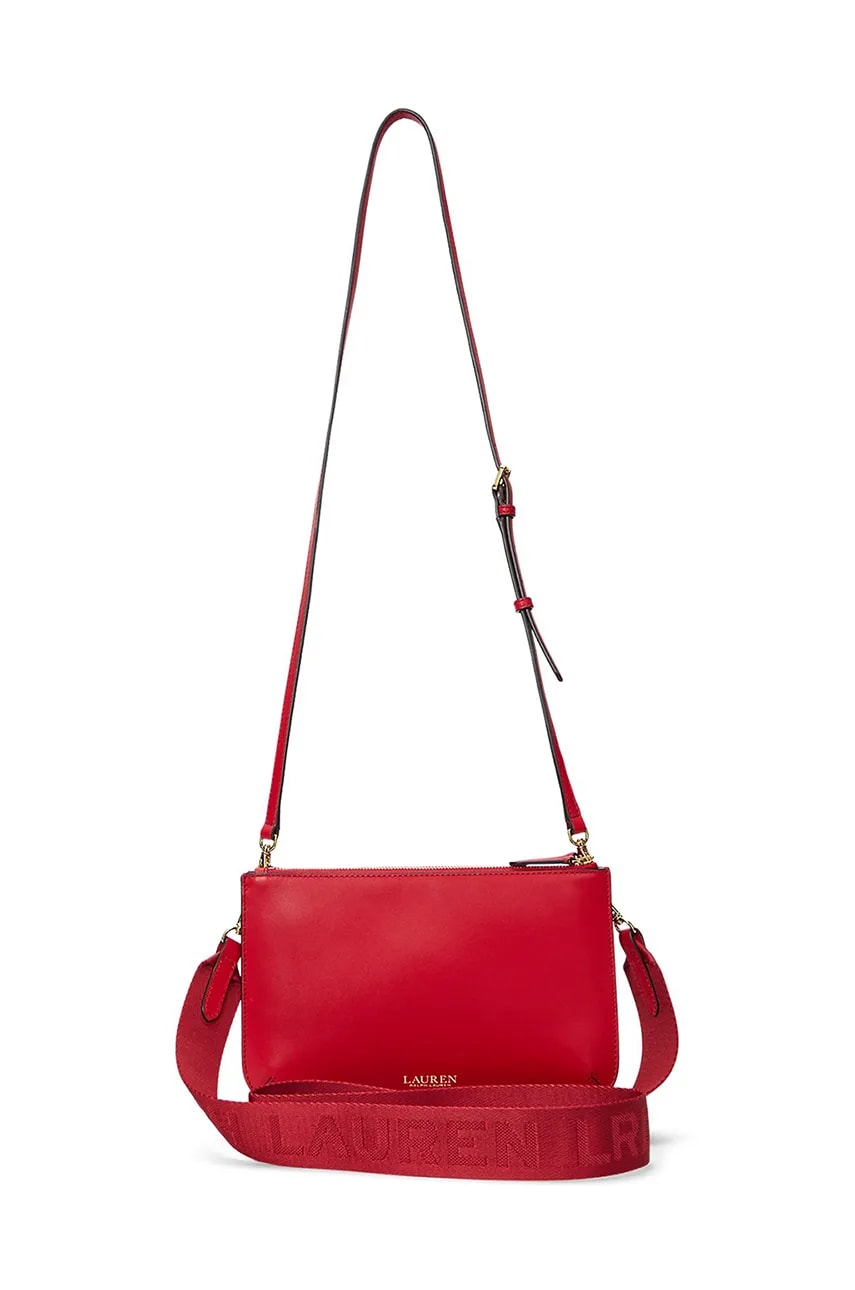 Кожаная сумочка Lauren Ralph Lauren цвет красный 431920066 Кожаная сумочка Lauren Ralph Lauren цвет красный 431920066