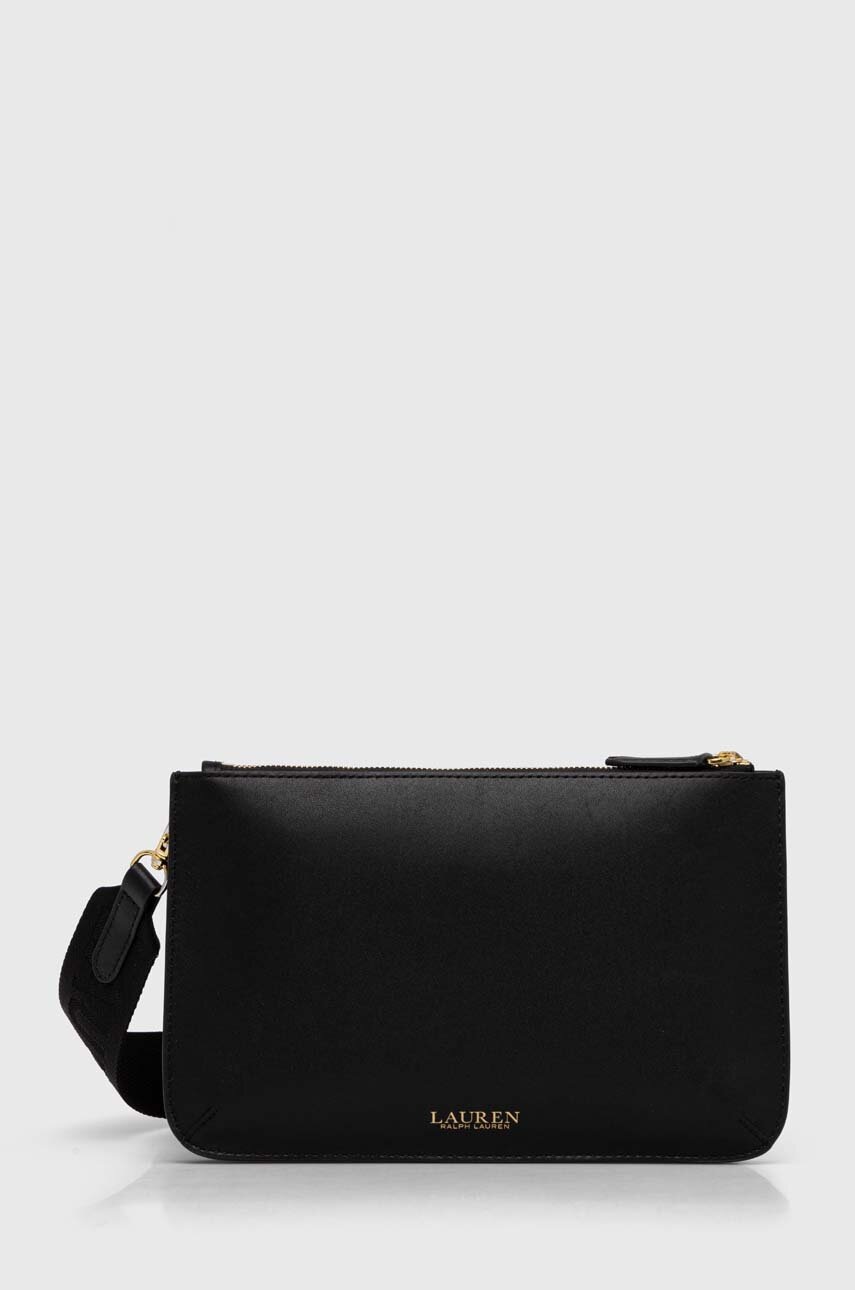 

Кожена чанта Lauren Ralph Lauren в черно 431920066, Черен