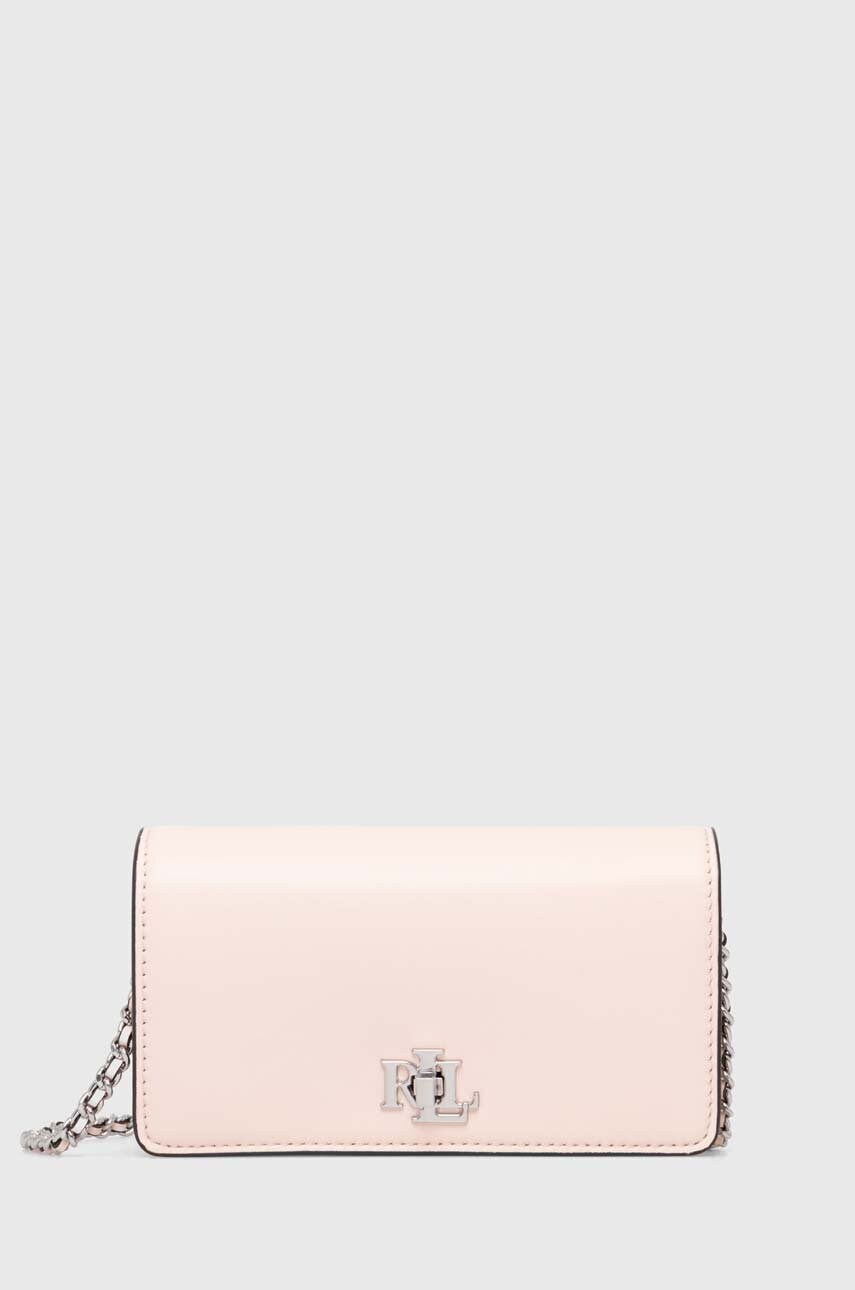

Кожена чанта Lauren Ralph Lauren в черно 432935226, Розов