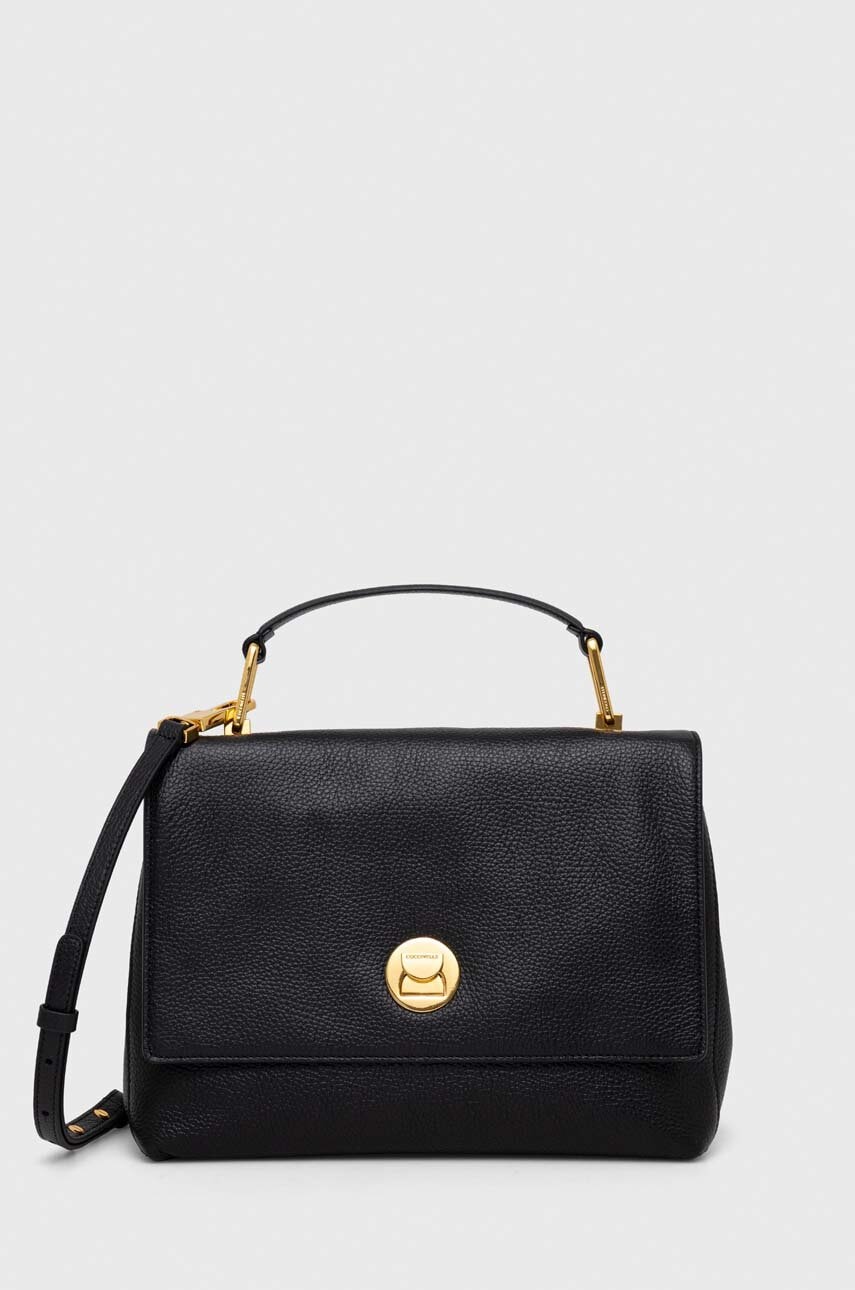 Coccinelle poseta de piele culoarea negru