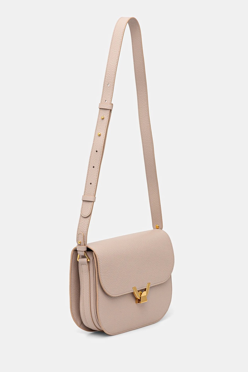 Кожаная сумочка Coccinelle цвет бежевый