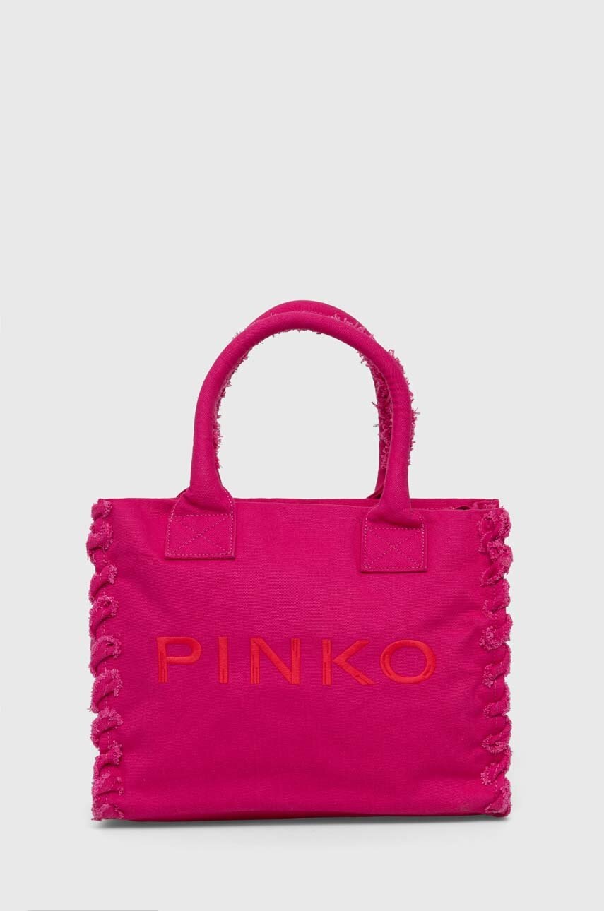 

Памучна чанта Pinko в розово 100782 A1WQ, Розов