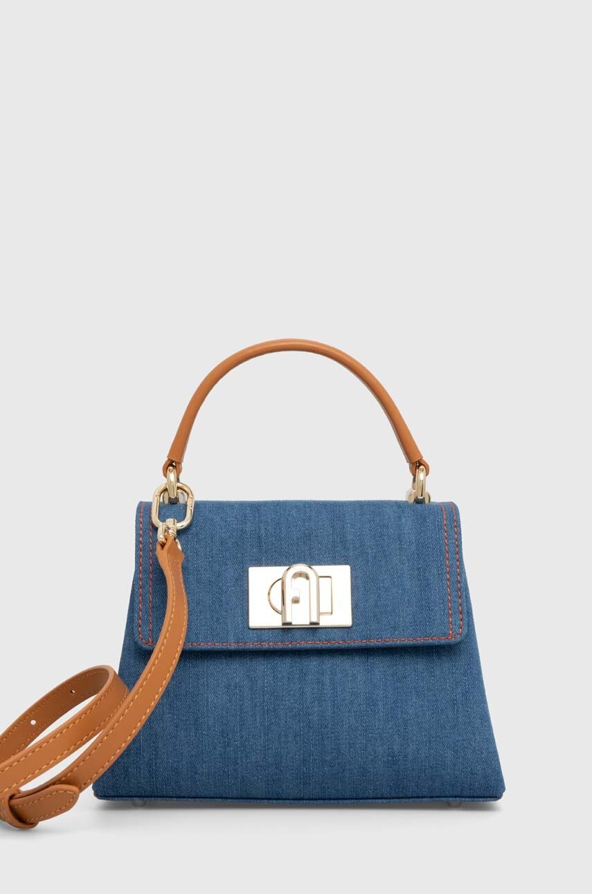 

Чанта Furla в синьо, Син