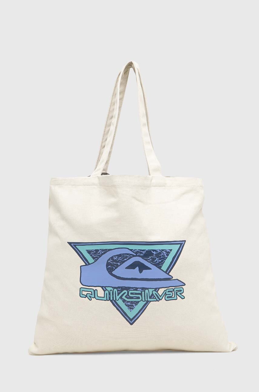 Quiksilver geanta de bumbac culoarea bej