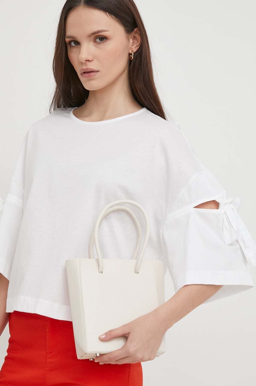 Τσάντα Sisley χρώμα: μπεζ φωτογραφία