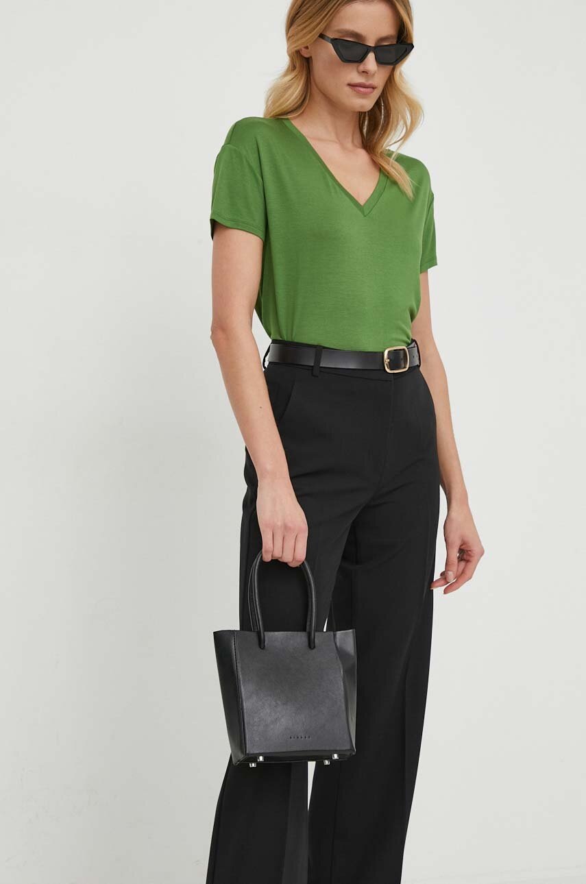 Τσάντα Sisley χρώμα: μαύρο φωτογραφία