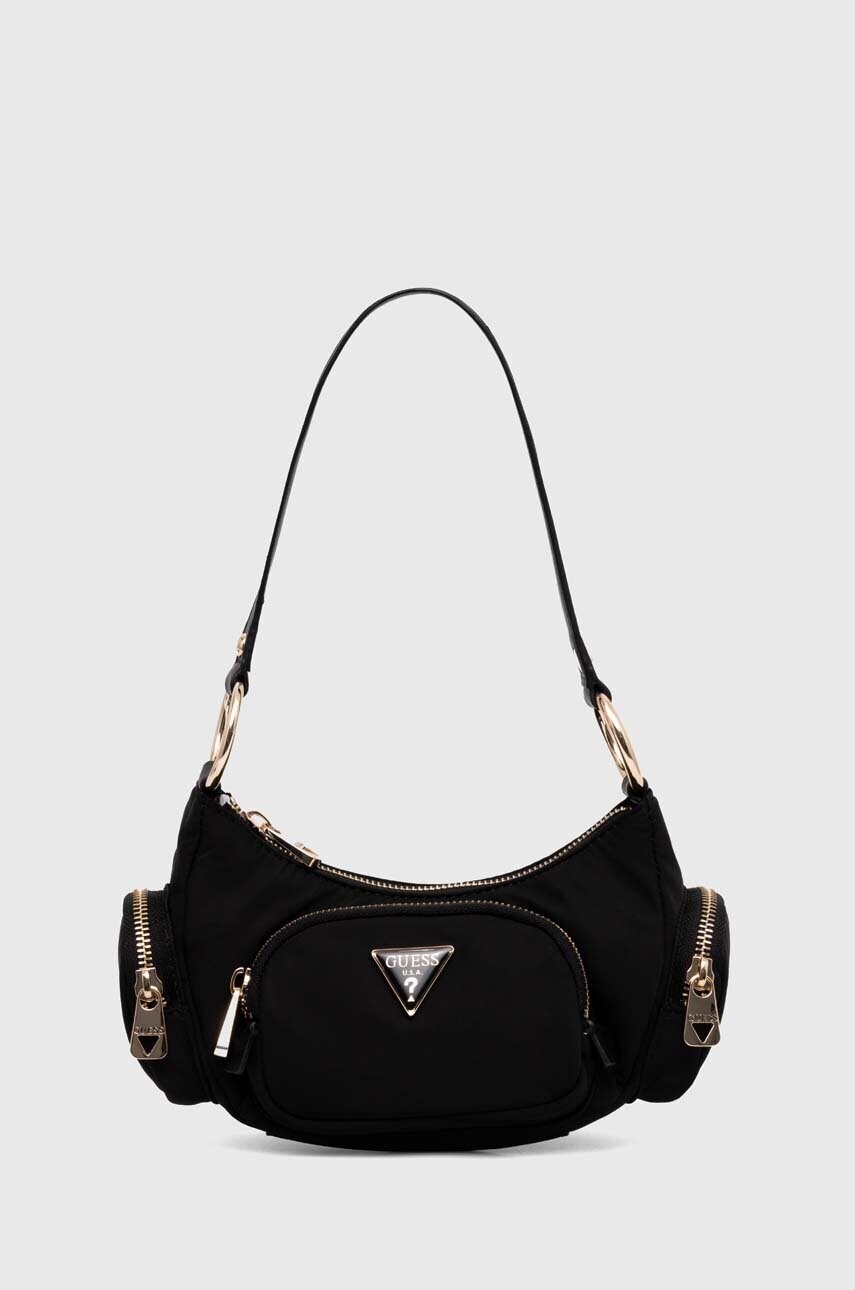 Levně Kabelka Guess ECO GEMMA černá barva, HWEYG8 39571