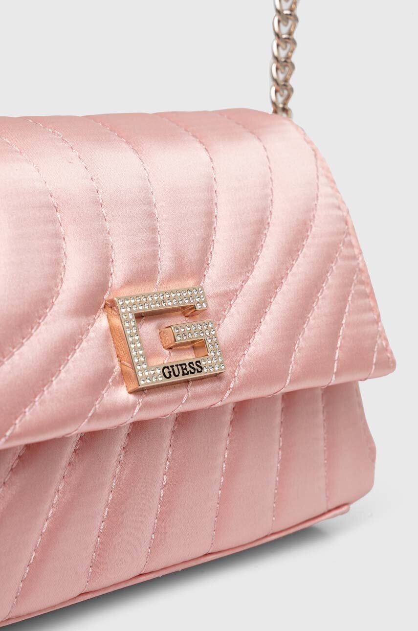 Τσάντα Guess χρώμα: ροζ φωτογραφία