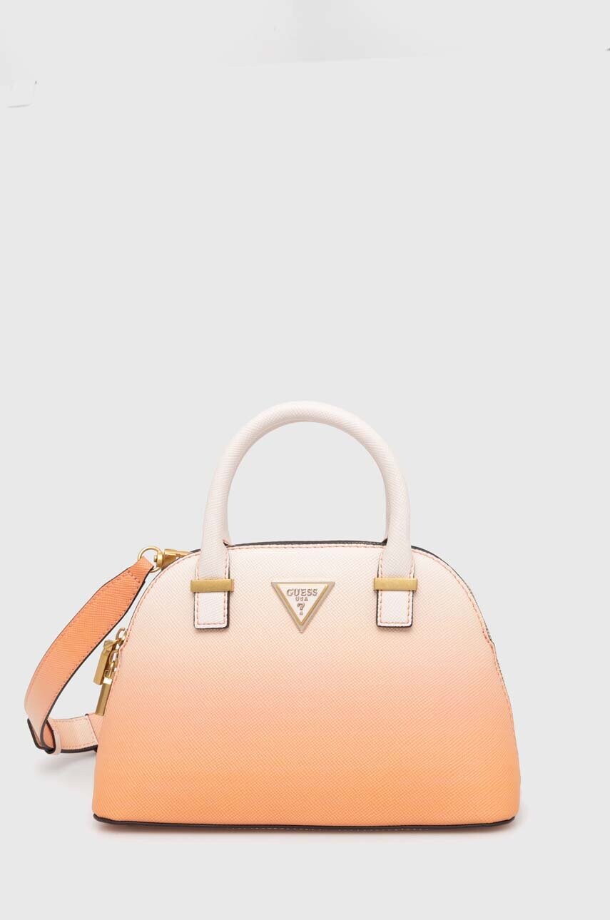 Levně Kabelka Guess LOSSIE oranžová barva, HWVO92 31050