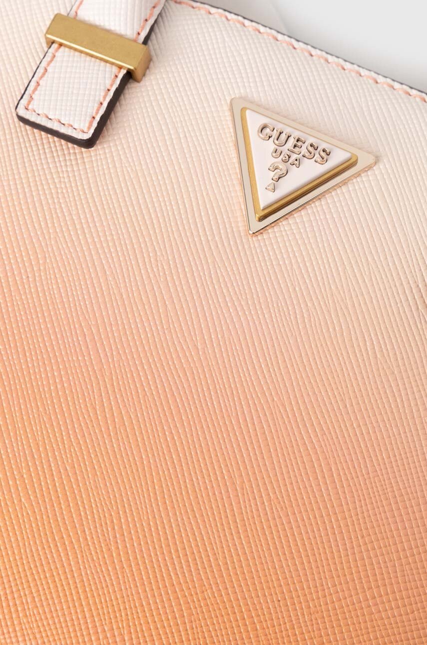 Τσάντα Guess χρώμα: πορτοκαλί φωτογραφία