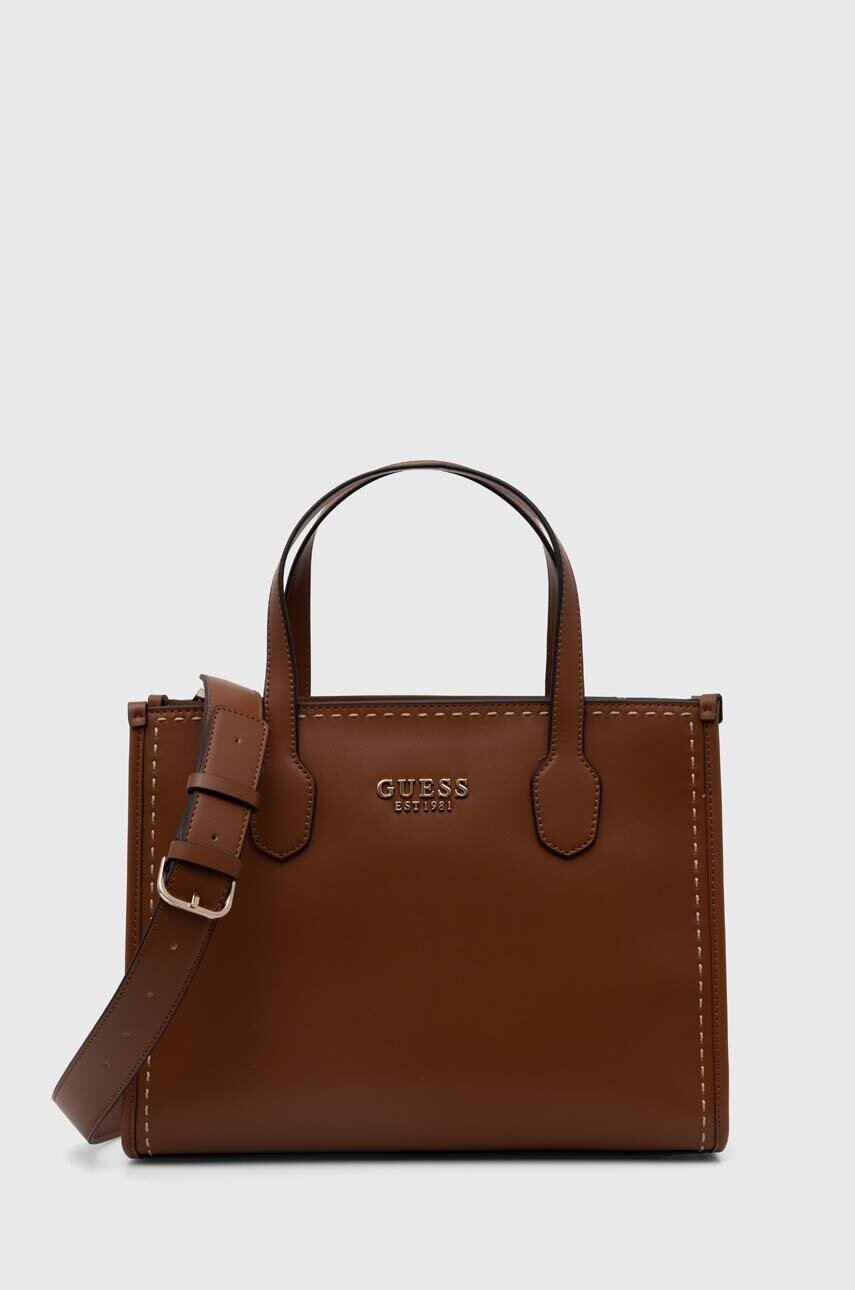 

Чанта Guess SILVANA в кафяво HWVC86 65220, Кафяв