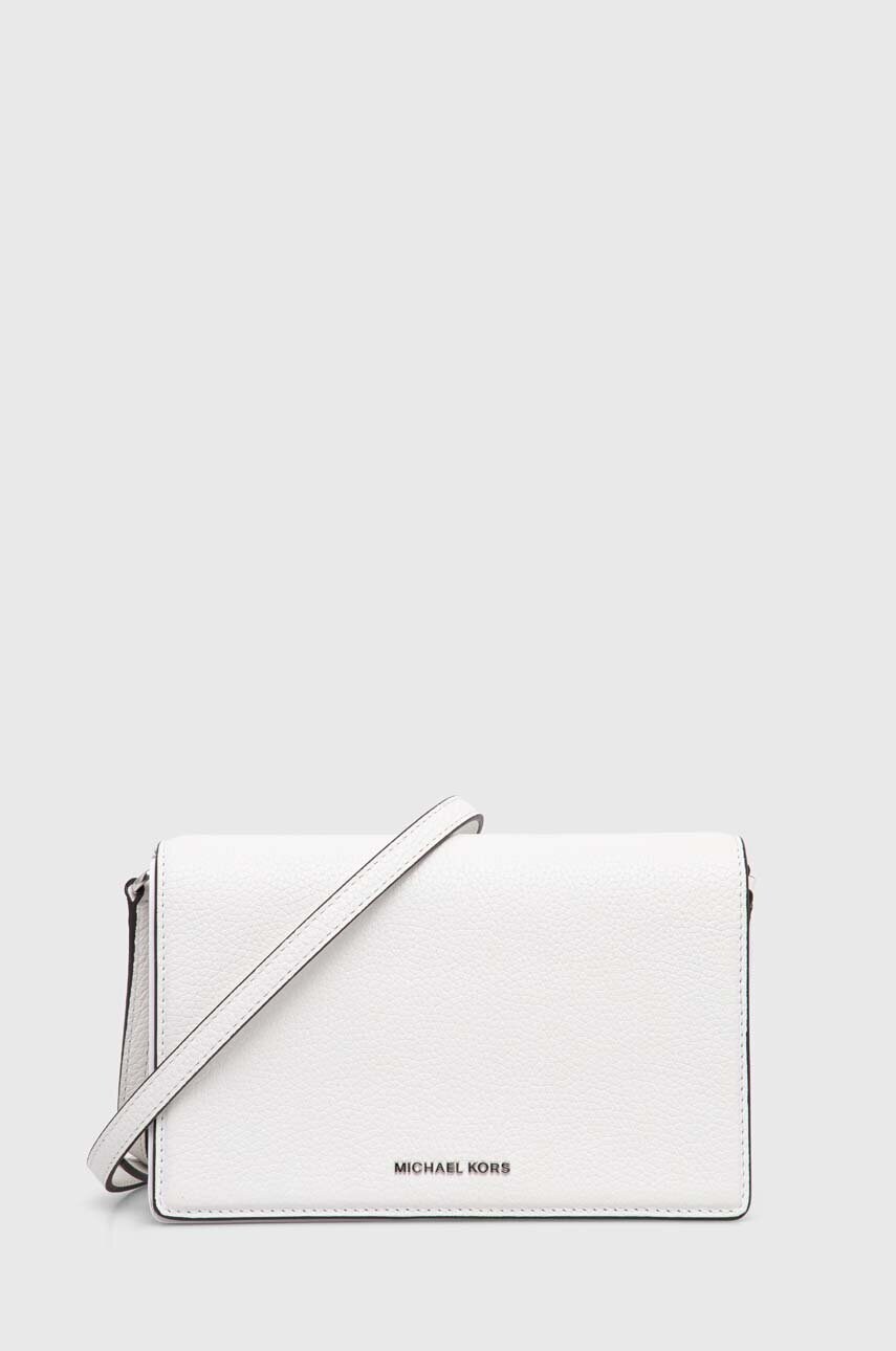 MICHAEL Michael Kors poseta de piele culoarea alb