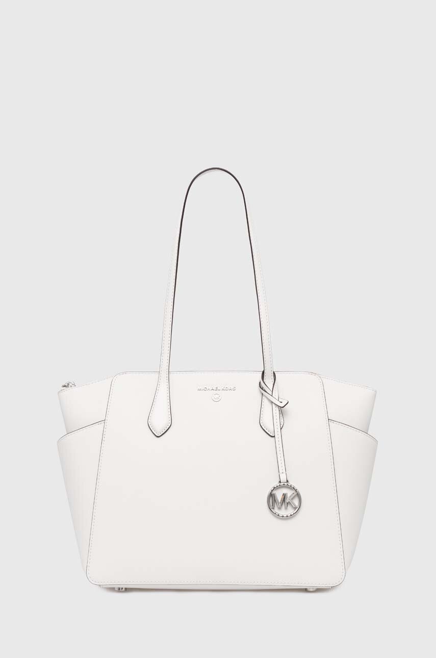 

Кожена чанта MICHAEL Michael Kors в бяло, Бял