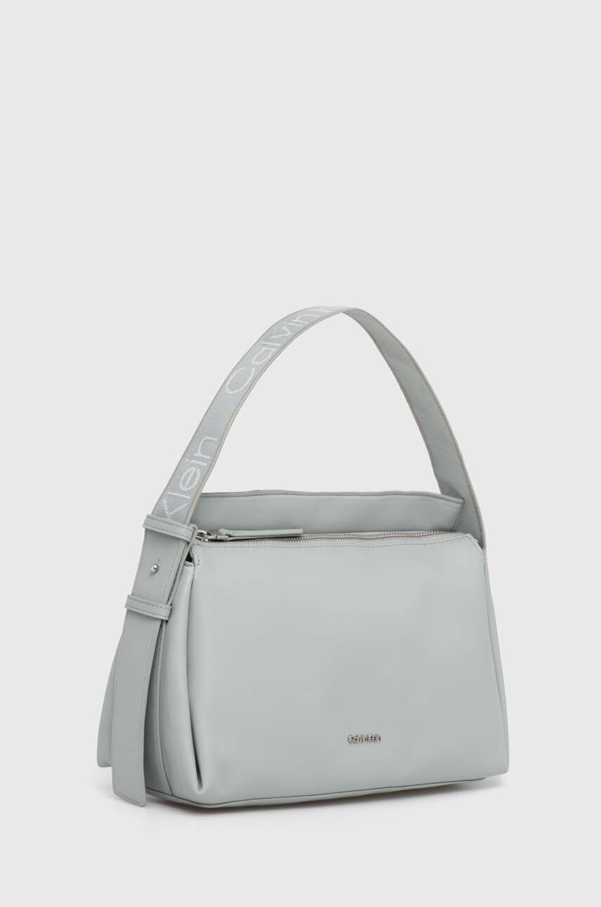 Τσάντα Calvin Klein χρώμα: γκρι φωτογραφία