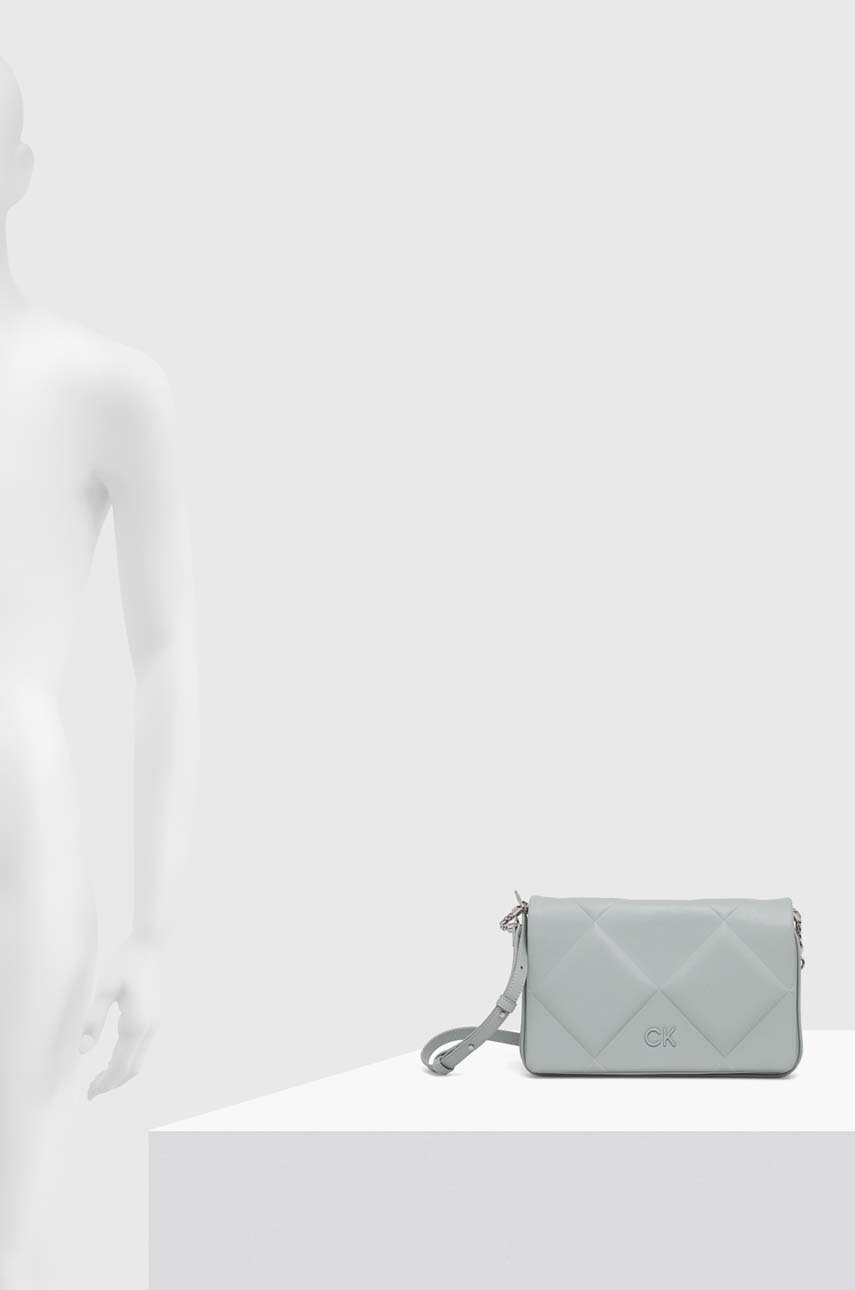 Τσάντα Calvin Klein χρώμα: γκρι φωτογραφία