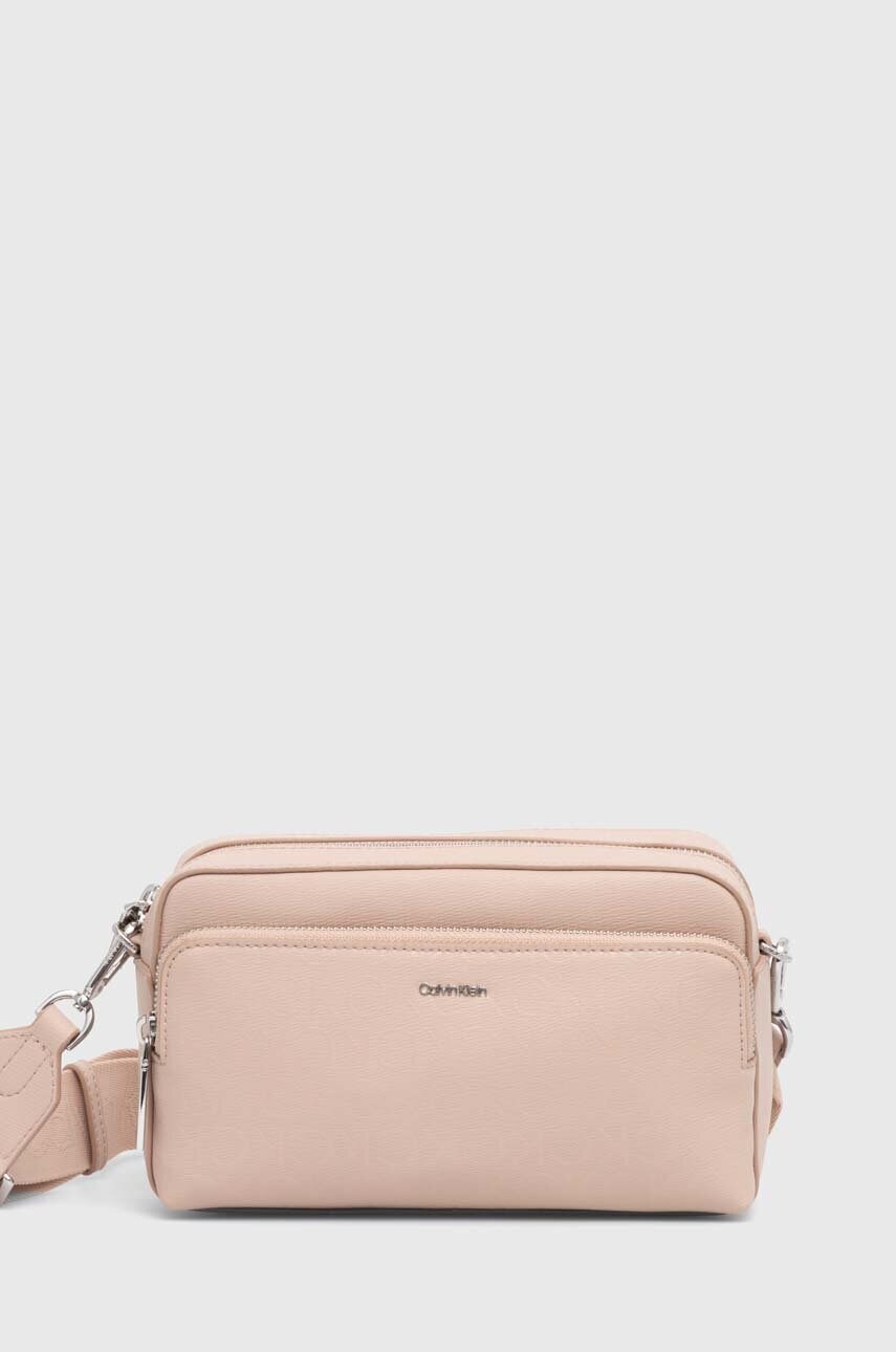 

Чанта Calvin Klein в бежово K60K611926, Розов