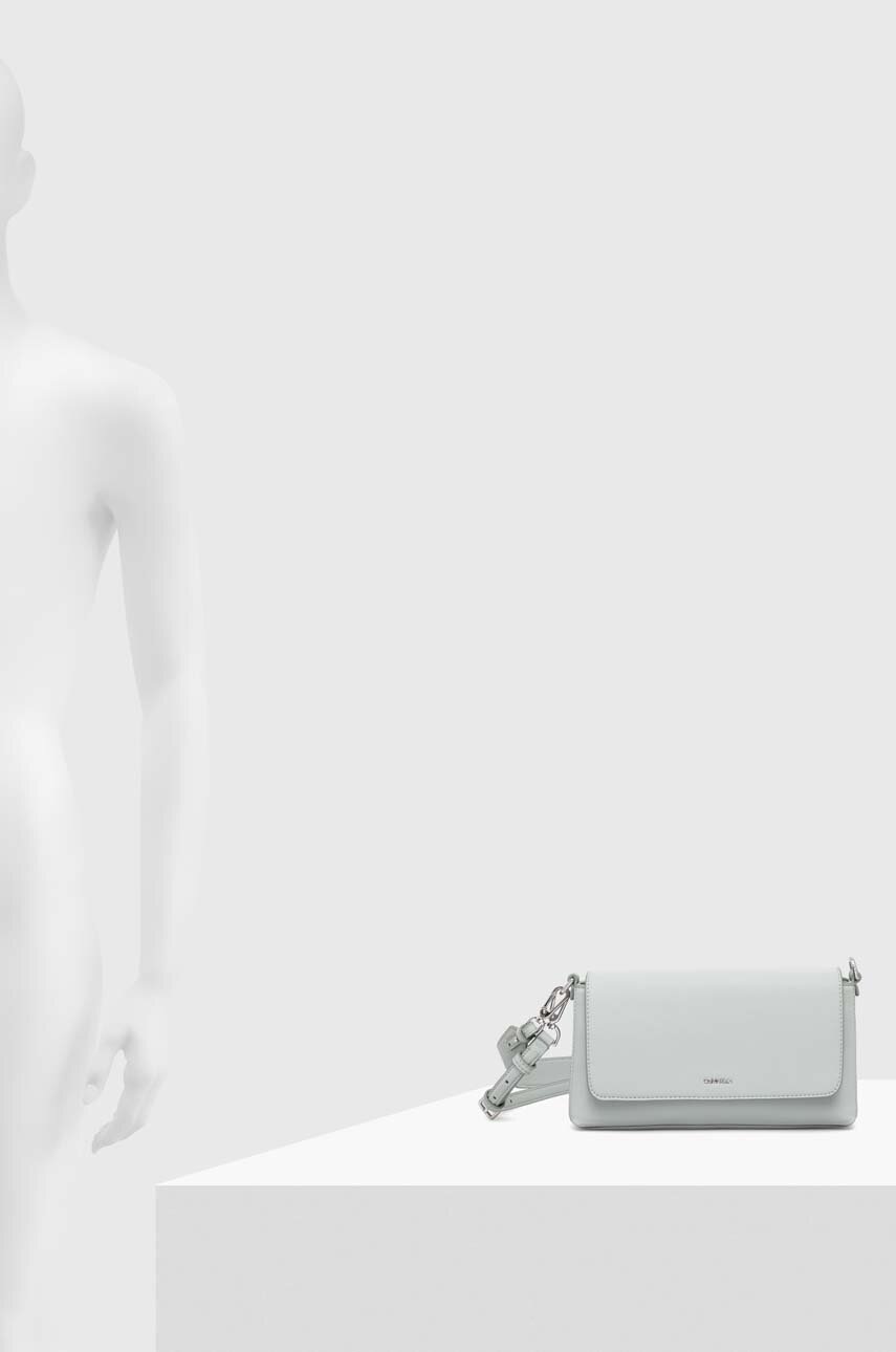 Τσάντα Calvin Klein χρώμα: γκρι φωτογραφία