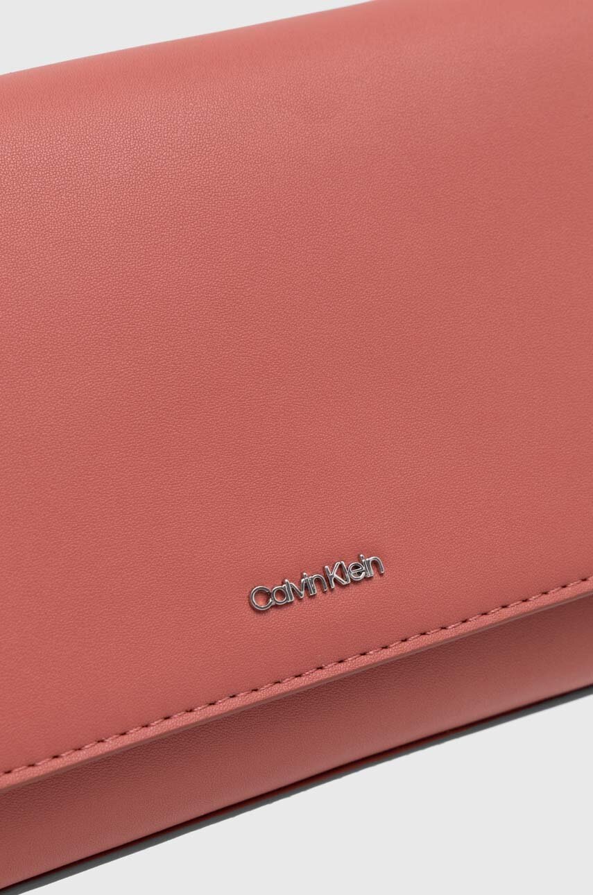 Τσάντα Calvin Klein χρώμα: κόκκινο φωτογραφία